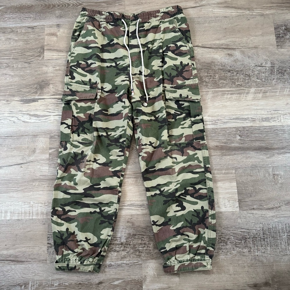 Camo cargo jogger camouflage pants fits men’s M - Picture 1 of 6